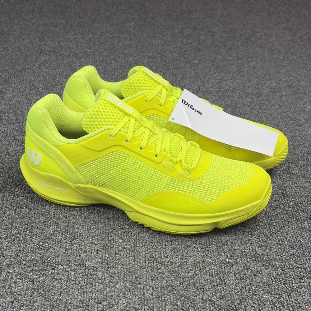 NEW Wilson Hurakn Pro V2 Tennis Shoes Volt Neon Yellow Men Size 8 WRS335720